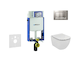 Geberit Kombifix - Set předstěnové instalace, klozetu a sedátka Ideal Standard Tesi, tlačítka Sigma20, matný chrom/chrom 110.302