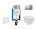Geberit Kombifix - Set předstěnové instalace, klozetu a sedátka Ideal Standard Tesi, tlačítka Sigma20, Rimless, SoftClose, matný