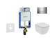 Geberit Kombifix - Set předstěnové instalace, klozetu a sedátka Ideal Standard Tesi, tlačítka Sigma20, Rimless, SoftClose, leskl