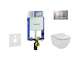 Geberit Kombifix - Set předstěnové instalace, klozetu a sedátka Ideal Standard Tesi, tlačítka Sigma30, matný chrom/chrom 110.302
