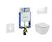 Geberit Kombifix - Set předstěnové instalace, klozetu a sedátka Ideal Standard Tesi, tlačítka Sigma30, Rimless, SoftClose, bílá/
