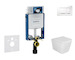 Geberit Kombifix - Set předstěnové instalace, klozetu Arkas a sedátka softclose, tlačítko Sigma20, bílá/chrom SANI15CA3106