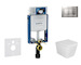 Geberit Kombifix - Set předstěnové instalace, klozetu Arkas a sedátka softclose, tlačítko Sigma20, lakovaný chrom mat/chrom SANI