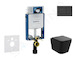 Geberit Kombifix - Set předstěnové instalace, klozetu Arkas a sedátka softclose, tlačítko Sigma30, matná černá/černá SANI15CA550