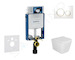 Geberit Kombifix - Set předstěnové instalace, klozetu Arkas I a sedátka softclose, tlačítko Sigma20, bílá/pozlacená SANI15CA3131