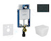 Geberit Kombifix - Set předstěnové instalace, klozetu Arkas I a sedátka softclose, tlačítko Sigma20, černá lesk/černá mat SANI15