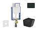 Geberit Kombifix - Set předstěnové instalace, klozetu Arkas I a sedátka softclose, tlačítko Sigma20, matná černá/černá SANI15CA5