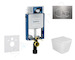 Geberit Kombifix - Set předstěnové instalace, klozetu Arkas I a sedátka softclose, tlačítko Sigma20, nerez SANI15CA6104