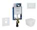 Geberit Kombifix - Set předstěnové instalace, klozetu Arkas I a sedátka softclose, tlačítko Sigma30, bílá/bílá mat SANI15CA3133