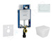 Geberit Kombifix - Set předstěnové instalace, klozetu Arkas I a sedátka softclose, tlačítko Sigma30, bílá/bílá mat SANI15CA3133