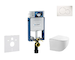 Geberit Kombifix - Set předstěnové instalace, klozetu Gaia a sedátka softclose, tlačítko Sigma01, alpská bílá SANI15CA3113