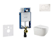Geberit Kombifix - Set předstěnové instalace, klozetu Gaia a sedátka softclose, tlačítko Sigma01, alpská bílá SANI15CA3116
