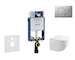 Geberit Kombifix - Set předstěnové instalace, klozetu Gaia a sedátka softclose, tlačítko Sigma01, lakovaný matný chrom SANI15CA1