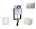 Geberit Kombifix - Set předstěnové instalace, klozetu Gaia a sedátka softclose, tlačítko Sigma01, lakovaný matný chrom SANI15CA1
