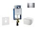 Geberit Kombifix - Set předstěnové instalace, klozetu Gaia a sedátka softclose, tlačítko Sigma20, chrom/chrom mat SANI15CA1123