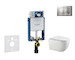 Geberit Kombifix - Set předstěnové instalace, klozetu Gaia a sedátka softclose, tlačítko Sigma20, chrom mat/chrom SANI15CA1124