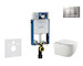 Geberit Kombifix - Set předstěnové instalace, klozetu Gaia a sedátka softclose, tlačítko Sigma20, chrom mat/chrom SANI15CA1124