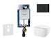 Geberit Kombifix - Set předstěnové instalace, klozetu Gaia a sedátka softclose, tlačítko Sigma20, matná černá/černá SANI15CA5118