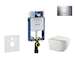 Geberit Kombifix - Set předstěnové instalace, klozetu Gaia a sedátka softclose, tlačítko Sigma30, chrom/chrom mat SANI15CA1123