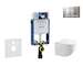Geberit Kombifix - Set předstěnové instalace, klozetu Gaia a sedátka softclose, tlačítko Sigma30, chrom mat/chrom SANI15CA1120