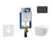Geberit Kombifix - Set předstěnové instalace, klozetu Gaia a sedátka softclose, tlačítko Sigma30, matná černá/černá SANI15CA5105