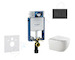 Geberit Kombifix - Set předstěnové instalace, klozetu Gaia a sedátka softclose, tlačítko Sigma30, matná černá/černá SANI15CA5106