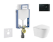 Geberit Kombifix - Set předstěnové instalace, klozetu Nefia a sedátka softclose, tlačítko Sigma01, černá SANI15CA5150