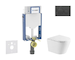 Geberit Kombifix - Set předstěnové instalace, klozetu Nefia a sedátka softclose, tlačítko Sigma20, černá lesk/černá mat SANI15CA