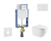 Geberit Kombifix - Set předstěnové instalace, klozetu Oudee a sedátka softclose, tlačítko Sigma01, alpská bílá SANI15CA3152