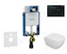 Geberit Kombifix - Set předstěnové instalace, klozetu Oudee a sedátka softclose, tlačítko Sigma01, černá SANI15CA5107