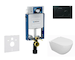 Geberit Kombifix - Set předstěnové instalace, klozetu Oudee a sedátka softclose, tlačítko Sigma01, černá SANI15CA5107