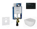 Geberit Kombifix - Set předstěnové instalace, klozetu Oudee a sedátka softclose, tlačítko Sigma01, černá SANI15CA5113