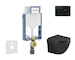 Geberit Kombifix - Set předstěnové instalace, klozetu Oudee a sedátka softclose, tlačítko Sigma01, černá SANI15CA5504