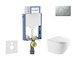 Geberit Kombifix - Set předstěnové instalace, klozetu Oudee a sedátka softclose, tlačítko Sigma01, lakovaný matný chrom SANI15CA
