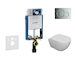 Geberit Kombifix - Set předstěnové instalace, klozetu Oudee a sedátka softclose, tlačítko Sigma01, lesklý chrom SANI15CA1100
