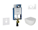 Geberit Kombifix - Set předstěnové instalace, klozetu Oudee a sedátka softclose, tlačítko Sigma20, bílá/chrom SANI15CA3111
