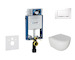 Geberit Kombifix - Set předstěnové instalace, klozetu Oudee a sedátka softclose, tlačítko Sigma20, bílá/chrom SANI15CA3112