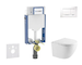 Geberit Kombifix - Set předstěnové instalace, klozetu Oudee a sedátka softclose, tlačítko Sigma20, bílá/chrom SANI15CA3142