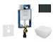 Geberit Kombifix - Set předstěnové instalace, klozetu Oudee a sedátka softclose, tlačítko Sigma20, černá lesk/černá mat SANI15CA