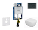 Geberit Kombifix - Set předstěnové instalace, klozetu Oudee a sedátka softclose, tlačítko Sigma20, černá lesk/černá mat SANI15CA