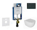 Geberit Kombifix - Set předstěnové instalace, klozetu Oudee a sedátka softclose, tlačítko Sigma20, černá lesk/černá mat SANI15CA