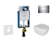 Geberit Kombifix - Set předstěnové instalace, klozetu Oudee a sedátka softclose, tlačítko Sigma20, chrom SANI15CA1115