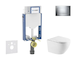 Geberit Kombifix - Set předstěnové instalace, klozetu Oudee a sedátka softclose, tlačítko Sigma20, chrom SANI15CA1143