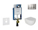 Geberit Kombifix - Set předstěnové instalace, klozetu Oudee a sedátka softclose, tlačítko Sigma20, lakovaný chrom mat/chrom SANI