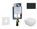 Geberit Kombifix - Set předstěnové instalace, klozetu Oudee a sedátka softclose, tlačítko Sigma20, matná černá/černá SANI15CA511