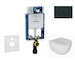 Geberit Kombifix - Set předstěnové instalace, klozetu Oudee a sedátka softclose, tlačítko Sigma20, matná černá/černá SANI15CA511