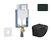 Geberit Kombifix - Set předstěnové instalace, klozetu Oudee a sedátka softclose, tlačítko Sigma20, matná černá/černá SANI15CA550
