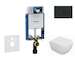 Geberit Kombifix - Set předstěnové instalace, klozetu Oudee a sedátka softclose, tlačítko Sigma20, matná černá/černá SANI15CA511
