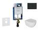 Geberit Kombifix - Set předstěnové instalace, klozetu Oudee a sedátka softclose, tlačítko Sigma20, matná černá/černá SANI15CA511