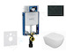Geberit Kombifix - Set předstěnové instalace, klozetu Oudee a sedátka softclose, tlačítko Sigma20, matná černá/černá SANI15CA511